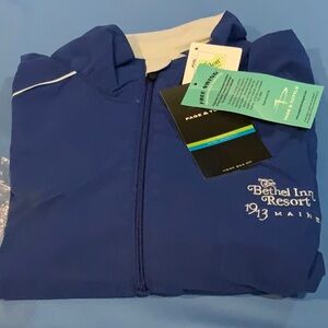 NWT Golf Resort Windbreaker Sz M Royal Blue Moisture Wick 1/2 Zip Jacket Z47